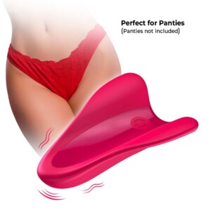 Red wearable vibration device for panties.