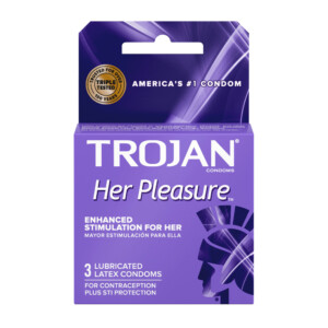Trojan Her Pleasure Sensations Condoms 3 Pack