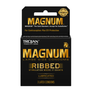 Trojan Magnum Ribbed Condoms 3 Pack