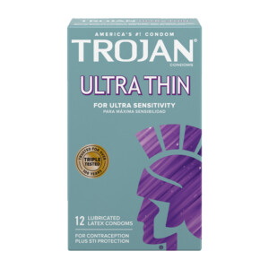 Trojan Sensitivity Ultra-Thin Lubricated Condoms - 12 Pack