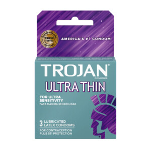 Trojan Sensitivity Ultra Thin Lubricated Condoms 3-Pack