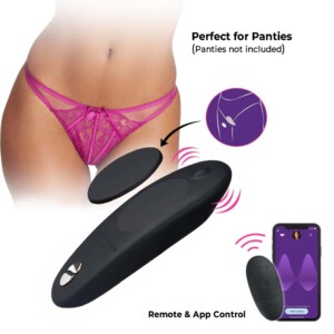 Vibrating panty insert with remote control feature.