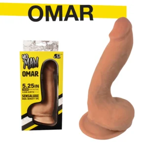 5.25" Real Feel Dildo with Balls & Suction Cup - Tan