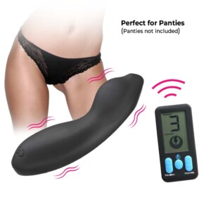 Wireless wearable vibrator with remote control.