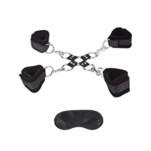 Lux Fetish 5 Piece Hogtie Set - Black