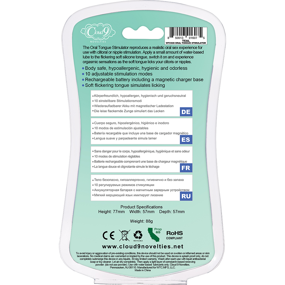 Cloud 9 Health and Wellness Flutter Oral Tongue Stimulator - Blue - Image 2
