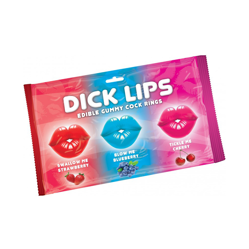 Dick Lips Gummy Cock Ring 3 Pack - Romantic Depot