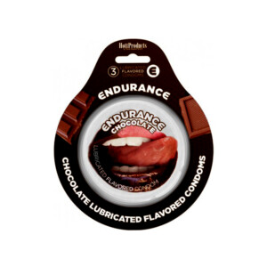 Endurance Lubricated Condoms Flavored - 3 Pack - in Chocolate