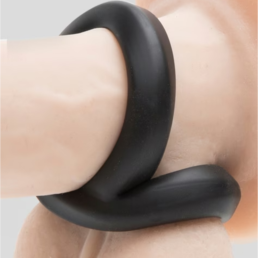 Elite Figure 8 Chunky Cock & Ball Ring - Black - Romantic Depot | Adult Sex  Toy Superstore