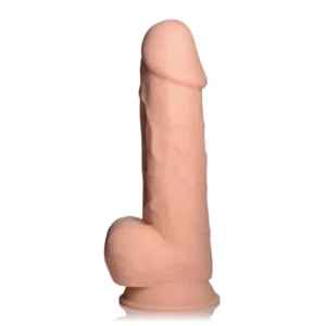 Fleshstixxx Silicone Fat 8" Realistic Dildo with Balls Beige