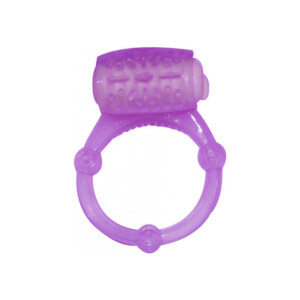 Humm Dinger Vibrating Penis Ring with Clit Stimulator - Purple