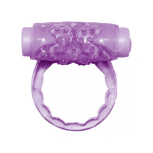 Humm Dinger Turbo Vibrating Cock Ring with Pleasure Nubs - Purple