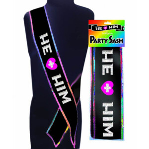 He + Him Bachelor Party Sash