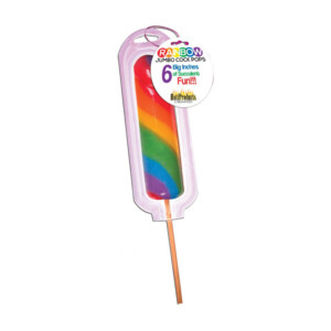 Jumbo 6" Rainbow Candy Cock Lollipop