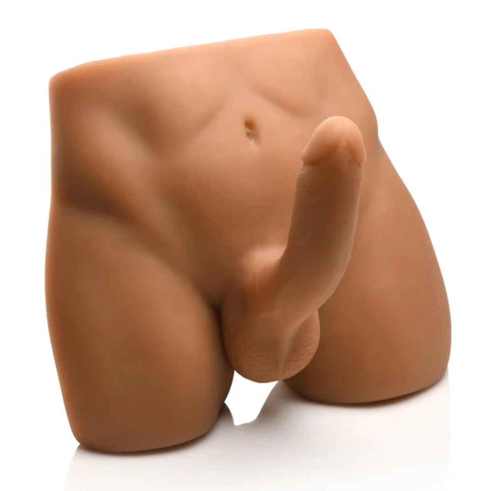 Jock Ass Lifesize Torso With Posable 7" Dildo - Tan - Romantic Depot | Adult  Sex Toy Superstore