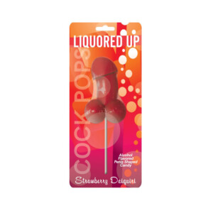 Liquored Up Cock Pops Alcohol Flavored Candy Sucker – Strawberry Daiquiri Flavor