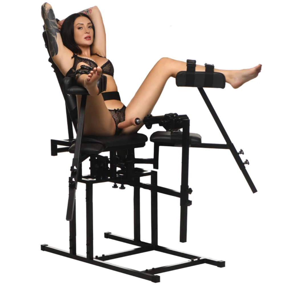 Leg Spreader Obedience Chair With Sex Machine - Romantic Depot | Adult Sex  Toy Superstore