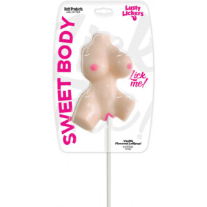 Lusty Lickers Female Boobs and Torso Lollipop - Vanilla Flavor