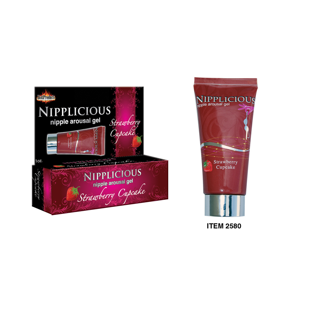 Nipplicious Strawberry Cupcake Nipple Arousal Gel - 1oz - Romantic Depot