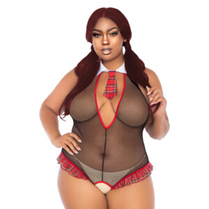 Women's Plus Size Teachers Pet Schoolgirl Crotchless Teddy