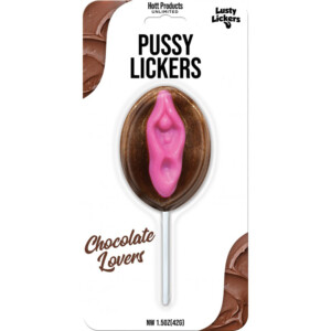 Pussy Licker Pussy Pops Candy Sucker - Strawberry - Chocolate Flavored