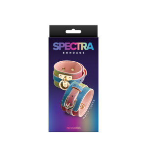 Spectra Bondage Iridescent Rainbow Wrist Cuffs (Set of 2)