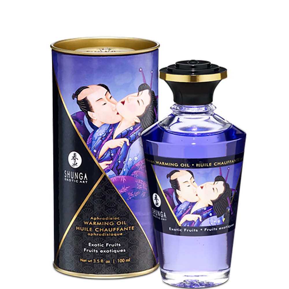 Shunga Aphrodisiac Warming Breath-Activated Massage Oil Exotic Fruits - 3.5oz