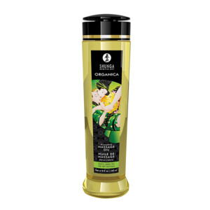 Shunga Organic Kissable Massage Oil Exotic Green Tea - 8oz