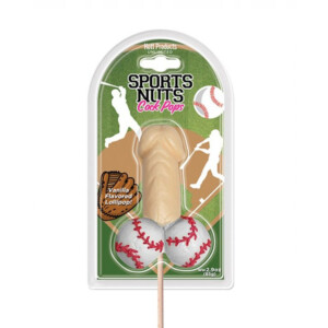 Sports Nuts Cock Pops Penis Lollipop with Base Balls - Vanilla Flavor