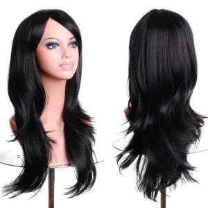 VIP Sexy Long Layered Hair with Side Bangs Wig -Black