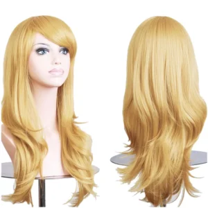 VIP Sexy Long Layered Hair with Side Bangs Wig - Blonde