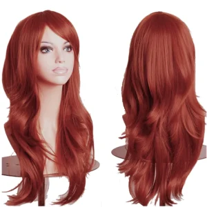 VIP Sexy Long Layered Hair with Side Bangs Wig - Reddish Brown