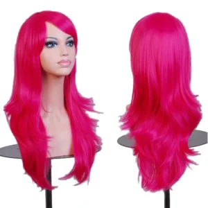 VIP Sexy Long Layered Hair with Side Bangs Wig - Fucshia