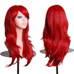 VIP Sexy Long Layered Hair with Side Bangs Wig - Fire Engine Red