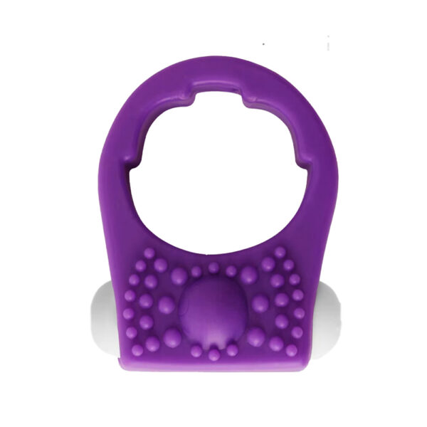 purple vibrating cock ring Super Stretch Vibrating Couples Cock Ring - Pink - Romantic Depot main image 0
