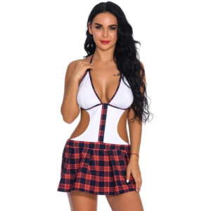 One Piece Hollow Out Adult School Girl Cosplay Roleplay Outfit - OS