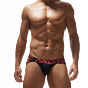 Ciokick Men's "FUCK" Jock Strap - Black with Red Detail - Medium