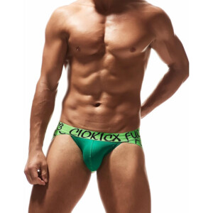 Ciokick Men's "FUCK" Jock Strap - Green & Black - Medium
