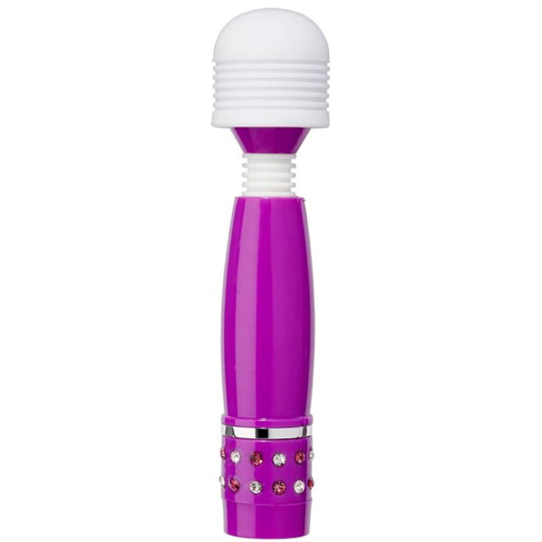 Cloud 9 Novelties Flexi-Head Mini Wand Massager with Bling Jeweled Handle -  Teal - Romantic Depot