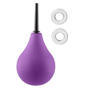 Cloud 9 Novelties Fresh + Deluxe Enema Anal Douche 7.6 Oz with Ez-Squeeze Bulb & 2 C-Rings