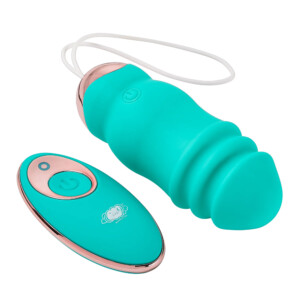 Cloud 9 Novelties Health & Wellness Remote Control Rechargeable Vibrating Egg with Stroking Motion - Teal