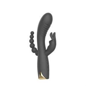 Elite 3-in-1 Supersonic Stimulation Rabbit Vibrator - Black