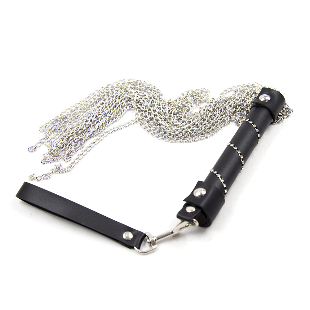 Elite BDSM Chain Link Flogger with Black Handle and Wrist Leash - Romantic  Depot | Adult Sex Toy Superstore