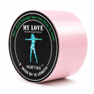 Roll of pink non-sticky bondage tape