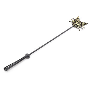Elite BDSM Pretty Kitty Riding Crop - Leopard Print
