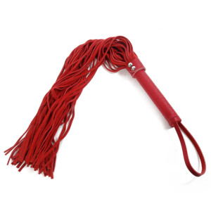 Elite BDSM Soft Suede Flogger - Red
