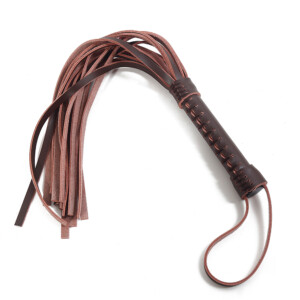 Elite BDSM Soft Suede Flogger - Brown