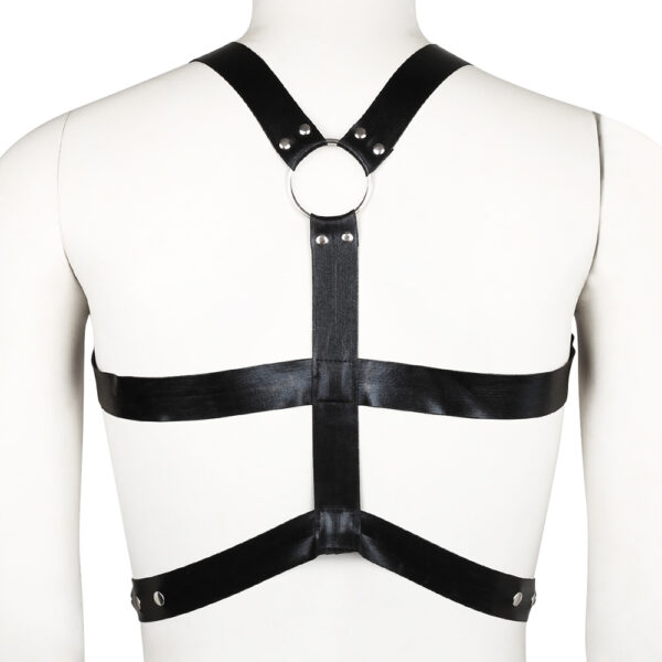 Elite BDSM Men's Y-Style Adjustable Faux Leather Chest Harness 0 OS