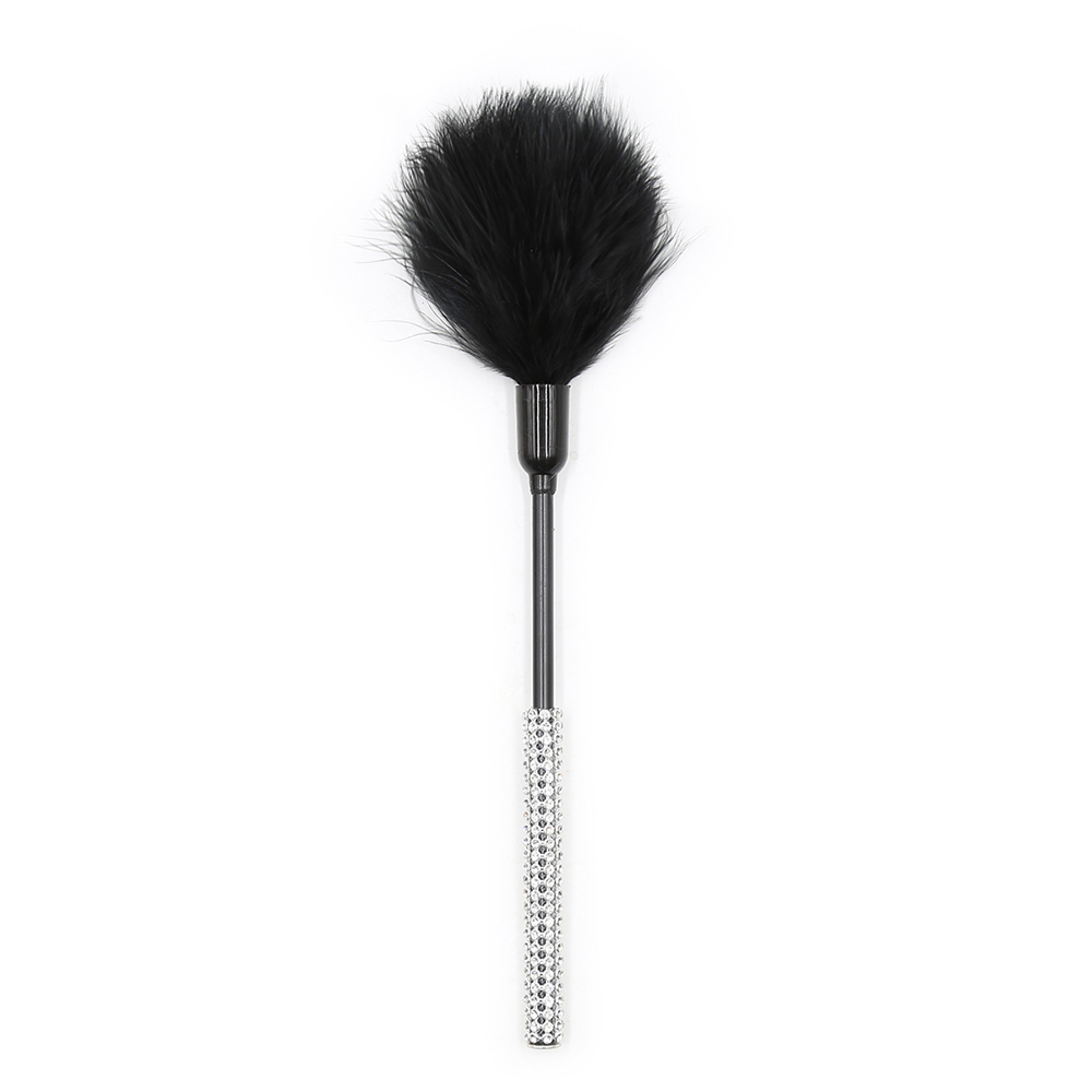 feather tickler sex toy Elite BDSM Purple Feather Tickler with Silver Rhinestone Studded Handle -  Romantic Depot main image 1