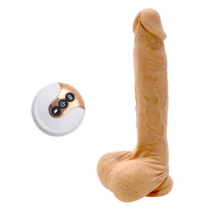 Elite Feels So Real Remote Control 7.5" Realistic Thrusting Dildo - Light Beige